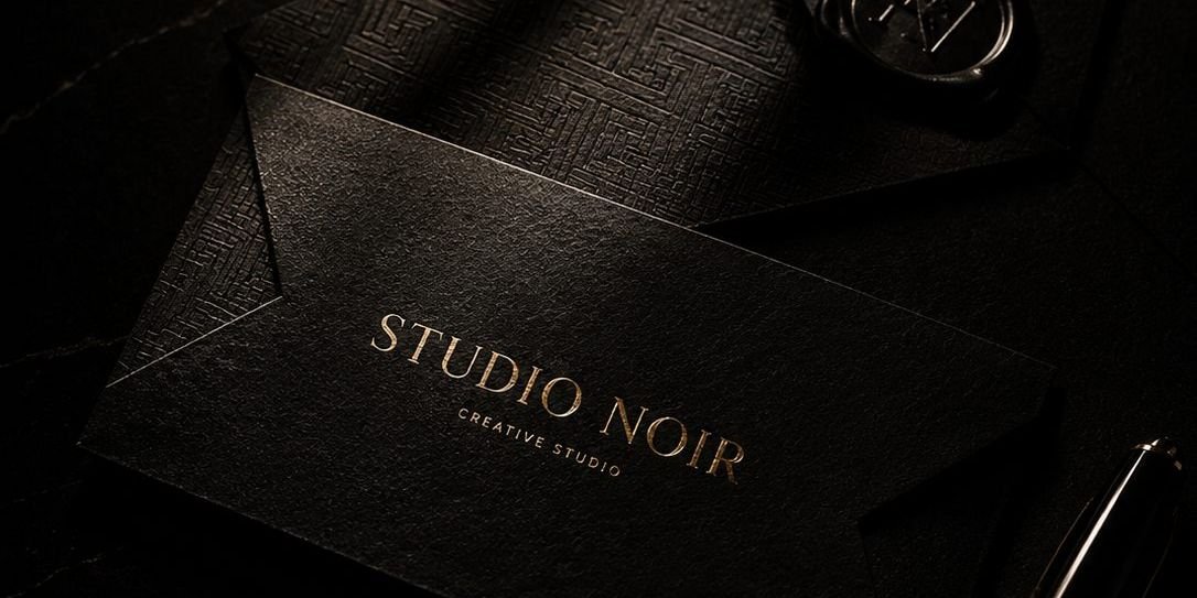The finished campaign, sealed in a black Studio Noir envelope for delivery
